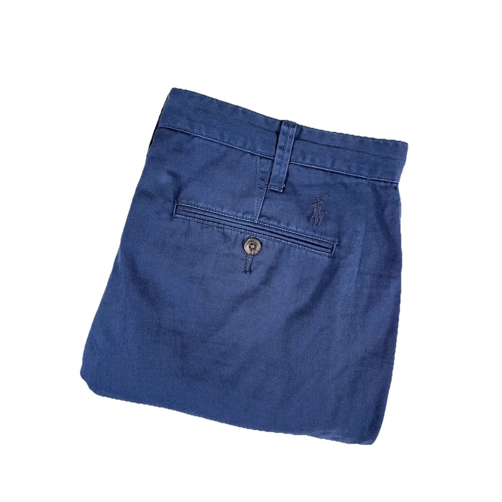 Polo Ralph Lauren Relaxed Fit Navy Chino Flat‎ Front Shorts Men's Sz 33 (36x10)